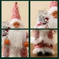 thumbnail image 4 of Standing Santa Claus Christmas Tree Pendant, Traditional Christmas Party Doll Ornament with Jingle Bell Hat and Gift Bag, Festive Home Decoration for Table, Shelf, Mall, and Collectible Gift, 4 of 5