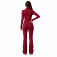 thumbnail image 5 of Veballensty Women's 2 Piece Yoga Outfit, Zip Up Long Sleeve Cropped Jacket & High Waist Flared Leggings Workout Tracksuit for Gym Running, 5 of 7