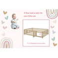 thumbnail image 5 of Bellemave Full Size Platform Bed Frame with Storage Drawers and Fence Guardrails Convertible Full Daybed and Floor Bed for Teens (Full, Natural), 5 of 11