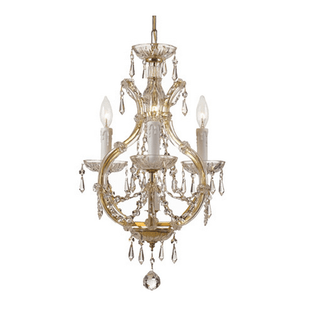 

World of Lighting WL2709 Mini Chandeliers Gold Glass Elizabeth Gold