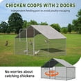 thumbnail image 2 of Large Chicken Coop, 6.5x10x6.5 FT Walk in Chicken Run House, Metal Chicken Fence for Rabbits Duck, 2 of 10