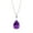 amethyst, variant on Solid 925 Sterling Silver Necklace For Women, Genuine Amethyst Faceted Pear Gemstone Unique Handcrafted February Birthstone Necklace