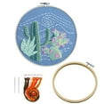 thumbnail image 1 of Coofit Embroidery Kit Fashion Cactus Creative Embroidery Starter Kit Needlework Kit, 1 of 7