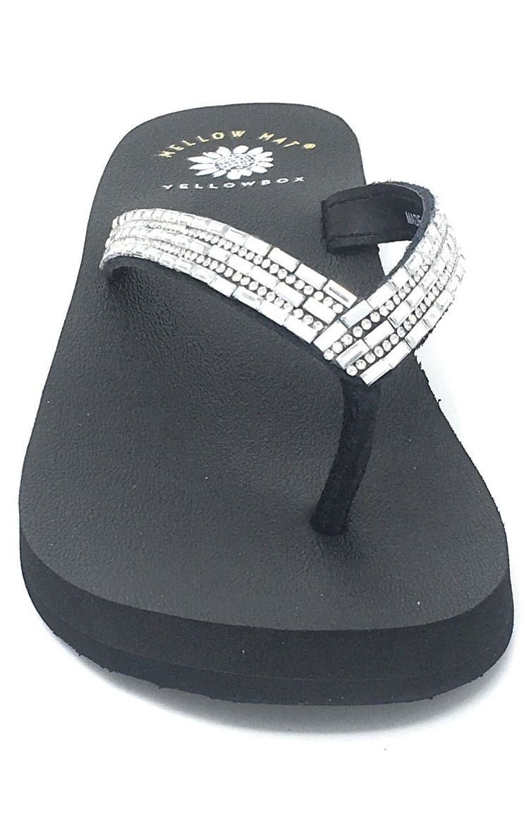 Yellow Box Women's Vittoria Clear Rhinestone Flip Flops 37036 Yellow Box Women's Vittoria Clear Rhinestone Flip Flops 37036