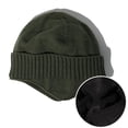 thumbnail image 2 of Noyal Mens Winter Knitted Earflap Hat Stocking Caps Fleece Beanie Hat With Ears Windproof Warm Cap,Dark Green, 2 of 4
