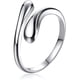thumbnail image 4 of Anillo de plata 925 de Europa y Estados Unidos, abierto, liso, sencillo, gota de agua, anillo femenino, lágrimas de ángel, 4 of 5