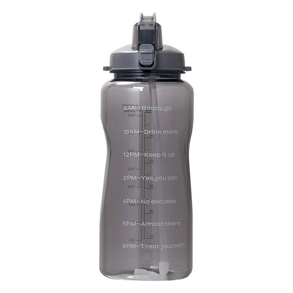 LHWEN 2200ml Outdoor Sports Water Bottle with Time Marker Portable Leak Proof Hiking and Camping Bottle Large Capacity for Gym Fitness and Outdoor Activities Tritan - Plastic with Secure Lid Lock