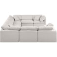 thumbnail image 5 of Meridian Furniture Indulge 140" Linen Fabric U-Shaped Modular Sectional in Cream, 5 of 10