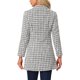 thumbnail image 3 of SACO BLAZER DE TWEED A CUADROS DOBLE BOTÓN ELEGANTE CON SOLAPA PARA MUJERES INSPIRE CHIC M BLANCO, 3 of 6