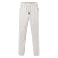 thumbnail image 5 of Gyexs Mens Chinos Pants Cotton Elastic Waist Pants for Senior Men Wide Leg Loose Relaxed Fit Trousers Men's Fashion GY1, Szie S, 5 of 5