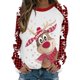 thumbnail image 4 of Sudadera Navideña Con Cuello Redondo Para Mujer, Camiseta Holgada Estampada A La Moda, Blusa de Manga Larga, Tops Informales Odeerbi ODB194668, 4 of 5