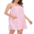 thumbnail image 4 of CHUANK Robe de Chambre Douce pour Femmes Sans Manches et Légère, Robe Nuisette, 4 of 7