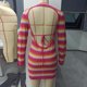 thumbnail image 4 of Vestido Vestido ajustado a rayas de moda sin espalda para mujer, traje de vacaciones ajustado de manga larga Cgtredaw Rojo T XL para Mujer, 4 of 4