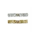 thumbnail image 1 of Cinturón elástico con hebillas de metal entrelazadas decoradas con lentejuelas INSPIRE CHIC para dama de 19.68" a 29.52" en plata y oro, 1 of 6