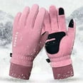 thumbnail image 2 of Ruanlalo Winter Gloves,1 Pair Winter Gloves Skin-friendly Wear Resistant Fleece Unisex Touch Screen Working Gloves for Women, 2 of 6