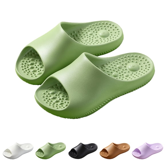 Domzle Arch-Support Men Women's Slide Sandals - Cushioned Cloud Summer Women House Slippers Comfy Shoes for Indoor Outdoor Pool Beach Beige