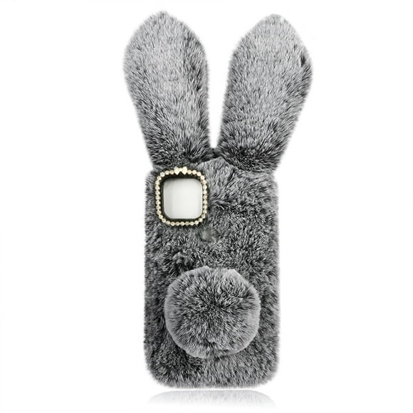 KAKOWELY Carcasa de teléfono con diseño de conejo de peluche, más suave y protectora, compatible con Pixel 5