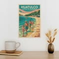 thumbnail image 3 of Panoramic Coastal Poster Bahías De Huatulco Mexico Vintage Travel Wall Art Tropical Bay Scenery Canvas Poster, 3 of 8