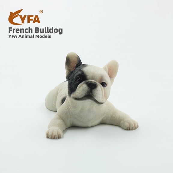 New Lying Posture Small French Bucket Simulation French Bulldog Dog Model Resin French Bulldog Car Interior Decoration
