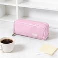 thumbnail image 7 of Large Pencil Pouch with 2 Zippered Compartments, Oxford Fabric Pencil Case with Minimalist Solid Design for Office Desk Travel Storage, 9 Inch, 7 of 7