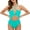 Blue, variant on Womens One Piece Swimsuit Plunge Neckline Cutout Criss Cross Bathing Suit