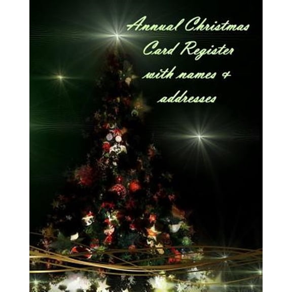 Pre-Owned Annual Christmas Card Register With Names & Addresses