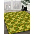 thumbnail image 3 of Ahgly Company Machine Washable Indoor Rectangle Transitional Dark Yellow Green Area Rugs, 8' x 10', 3 of 7