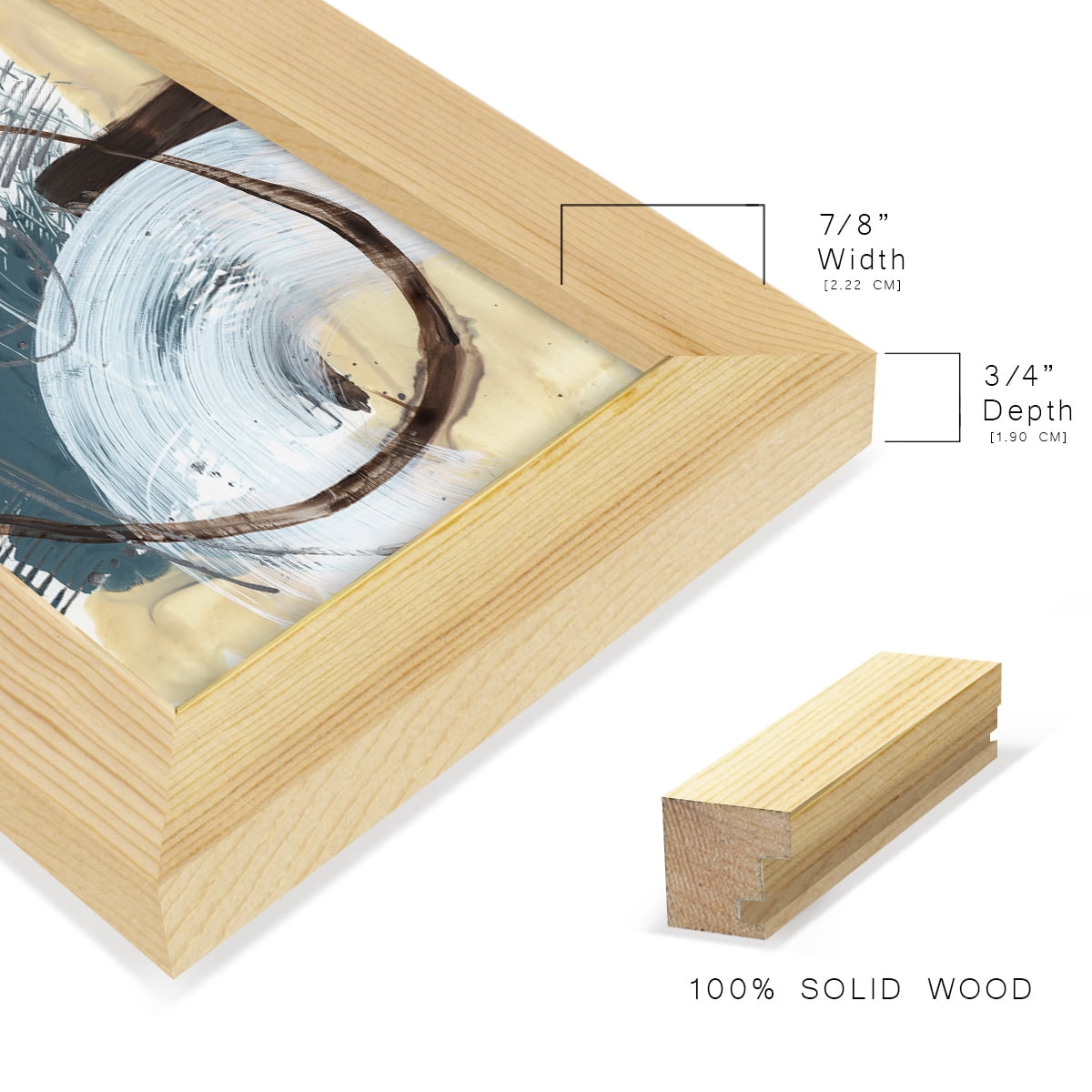 Winding Around I - Framed Print w/glass - Natural Wood