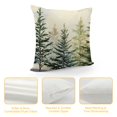 thumbnail image 4 of JEUXUS  Christmas Pillow Covers  Watercolor Blue Green Christmas Tree Rustic Style Nature Forest Print Decorative Throw Pillows Winter Christmas Decor, 4 of 5