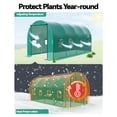 thumbnail image 6 of Walk-In Tunnel Greenhouse 15×7×7 FT – Heavy Duty Outdoor Greenhouse with Galvanized Steel Frame, Thick PE Mesh Cover, 8 Roll-Up Mesh Windows & Zipper Door for Backyard Gardening, 6 of 7