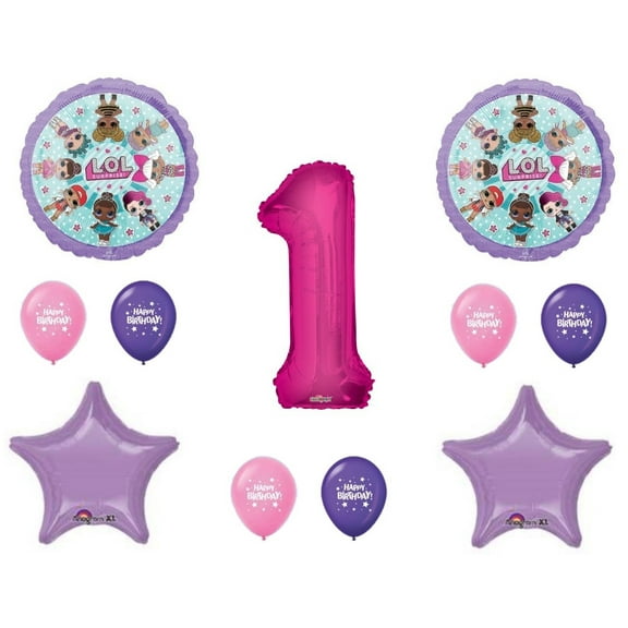 1st Birthday Party LOL Balloons Decoration Supplies