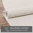thumbnail image 6 of Well Woven Leifen Ivory Indoor / Outdoor Flat Weave Pile Solid Color Pattern Area Rug 5x7 (5'3" x 7'3"), 6 of 10