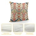 thumbnail image 4 of Nawypu  Designer Square Throw Pillow Covers Set of 2,Red Yellow and Green Rustic with Lines Shell Pattern Pillows Cover,Decorative Pillowcases Cushion for Bed Living Room Outdoor Car,, 4 of 5