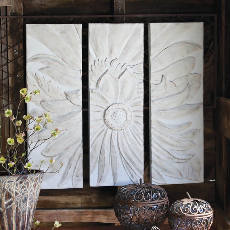 Cape Craftsmen 3 Piece Metal Flower Wall Decor Set