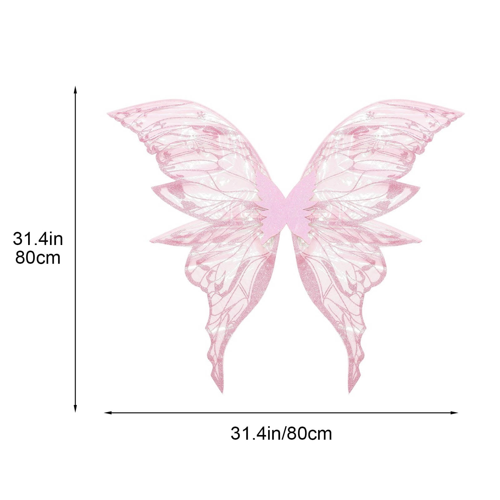 Darzheoy Fairy Wings Sparkly with Elastic Straps for Girls and Women Halloween Party Attire and Photo Props