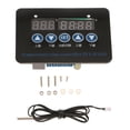 thumbnail image 2 of Colaxi Dual Stage Digital Temperature Time Controller with 1M NTC Waterproof Sensor Probe - Black, 24V, 2 of 8