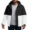 thumbnail image 2 of WTOBBY Men's Detachable Hood Outdoor Jacket, Water-Resistant Windbreaker with Zippered Pockets, Hiking Camping Gear for All Weather Conditions,Black L, 2 of 4