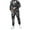 Gray Camo, variant on Coshow Men's 2 Piece Hoodie Sweatsuit Long Sleeve Jogger Sets Sports Casual Training Set
