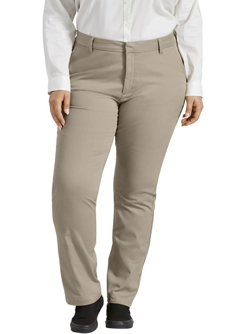 Genuine Dickies Women's Curvy Stretch Twill Straight Leg
