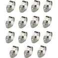 thumbnail image 1 of 15 abrazaderas de manguera ajustables Triomphe, clips de manguera de acero inoxidable, cierre ajustable (10-16 mm), 1 of 5