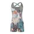 thumbnail image 4 of Royal Blue Women Shorts Sport Gym Overalls Shortalls Shorts One Piece for Women Marble Graphic Bodycon Cottagecore Keyhole Wrap Criss Cross Fall Summer 2025 S, 4 of 4