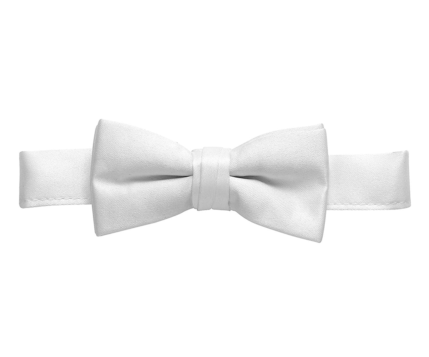 Hold’em 1" Teens & Men Suspender and Bow Tie Set Pre-Tied Bow Tie - White