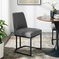 thumbnail image 4 of Modway Amplify Sled Base Upholstered Fabric Dining Side Chair in Black Charcoal, 4 of 9