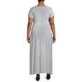thumbnail image 2 of Ella Samani Plus Size Short Sleeve Maxi Wrap Dress, 2 of 6