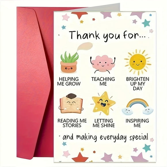 Hearth & Gear Teacher Appreciation Card Teacher Appreciation Card Bulk Teacher's Day Teacher Teacher Card Teacher Appreciation Of The Year (Thanks) Blank Affirmation Cards Assortment Pack for All