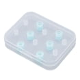 thumbnail image 1 of In Ear Headphone Tips, Headphone Eartips 4mm Inner Diameter with Plastic Box for Inner Hole 4mm-6mm Earbuds Replacement for BeatsX Transparent,Yellow,Lake Blue, 1 of 7