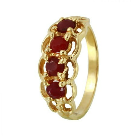 Foreli 0.8CTW Ruby 10k Yellow Gold Ring
