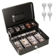 thumbnail image 1 of Caja Goehiaul con bandeja para billetes y cerradura, negra, 1 of 7