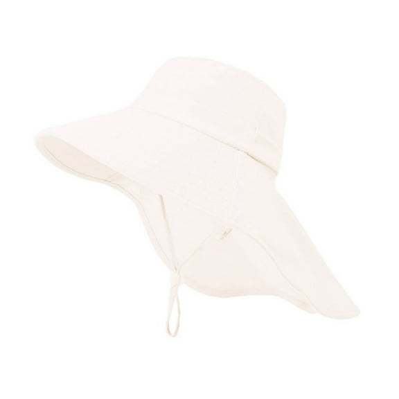 CUZIBR Baby Infant Girls Sun Hat Wide Brim Lace Embroidery Mesh Caps Lace Up Strap Summer Outdoor Breathable Lightweight Fashionable Uv Protection Comfortable Bucket Hat,Beige,One Size