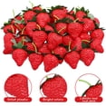 thumbnail image 4 of WEUVEB Artificial Strawberries with Stem for General Users 50 Pcs, 4 of 6